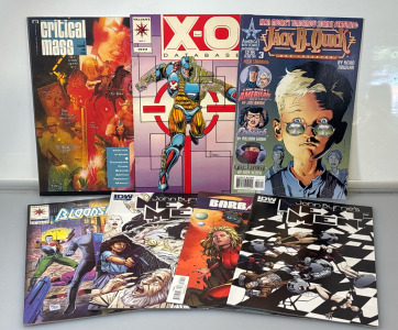 Variety Of Comic Books Including John Byrnes, Valiant, And Critical Mass Comics