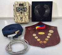 Trail Camera Including Ratchet Straps, Ruger Wranger Birdshead Grips, And Collection Of Philippine Coisn