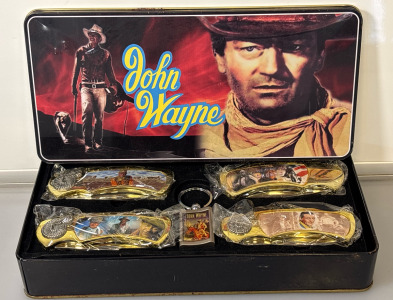 John Wayne Collector's Edition Folding Pocket Knife Set with Tin