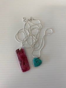 (2) Beautiful Stone Necklaces