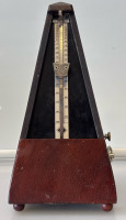 Vintage Wittner Metronome Wind Up Wood Finish Made In Germany - 3