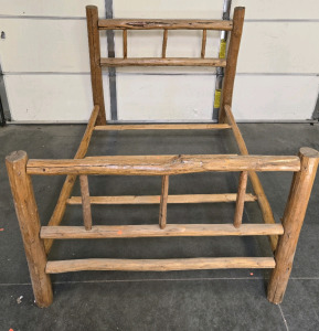 Antique Log Bed Frame