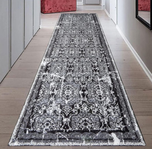 (2) Hallway Runner Rugs (2'6'' X 8', Black)