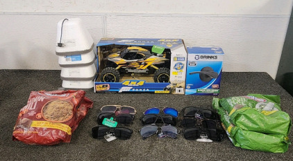 New Bright R/C 4x4 Radio Control Forza, Drinks Interior Non Locking Door Handle, Sunglasses, Kingsford Flavor Boosters, Faucet Covers And Tumbler Cups!