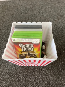Popcorn Boxes With Video Games And Nail Polish