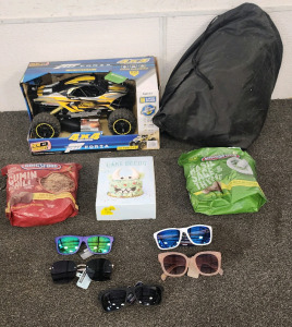 New Bright R/C 4x4 Radio Controlled Forza, Air Matress, Kingsford Flavor Boosters, Sunglasses, And Cake Decor!