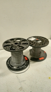 (2) spools of grey wire 1000ft each