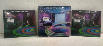(4) RGB Lighting Kits - (3) RGB LED Neon Rope Lights (1) RGB Meteor LEDIC - 16.4ft<br/>