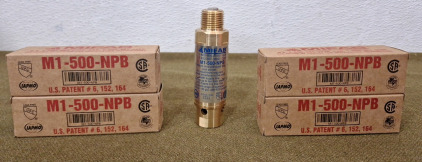 (4) MIFAB - MR-500-NPB M-500 Pressure Drop Activated Trap Seal Primers, 4-1/8 in L, 1/2 in FNPT x 1/