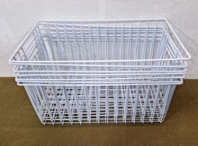 (7) Wire Freezer/ Organizer Baskets 9"W x 16"L x 6"T & (1) Box Of Assorted Amazon Overstock