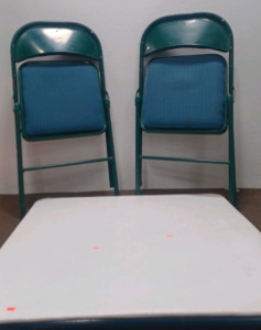 Foldable Chairs & Table.