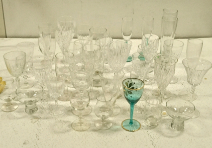 (43) Assorted Wine and Cocktail Glasses