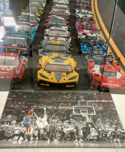 (1) Basketball Canvas Picture (3) Race Car Canvas Pictures