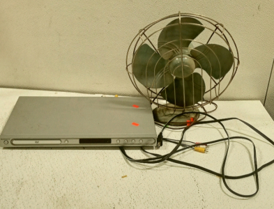 (1) Large Fan (1) Magnavox DVD Player