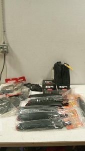 (7) Bike Comfort Booties, (3) Sealed Sram Bike Kits, (2) Inflatable Bike Seat Pads, (8) Bike Mud Guards