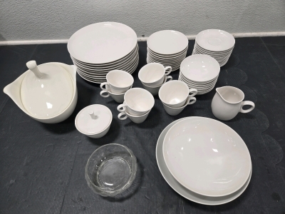 Large Set of Vintage Cloud Nine Franciscan Whitestone Dishware