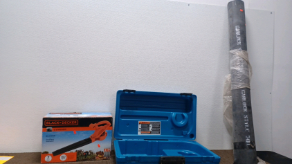 Black Decker & Large Blue Tool Box.