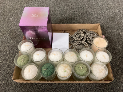 Box Of Candles, Jewerly, And Perfume