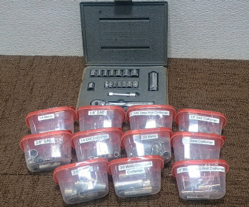 (12) Assorted Socket Containers & (1) Craftsman Socket Set