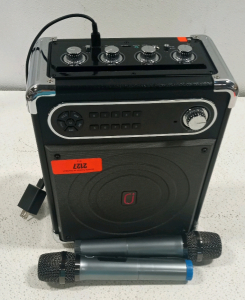 (1) Portable BT Speaker For Karaoke w/ 2 Wireless Microphones