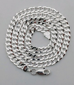 (1) Cuban Curb Chain Necklace - Marked 925 - 20"