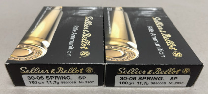Sellier & Bellot 30-06 Springfield Rifle Ammunition, 180gr SP, 40 Rounds