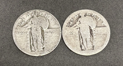 Standing Liberty Quarter Coin, 1916-1930, Silver Composition