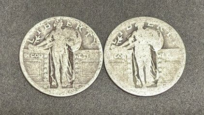 Standing Liberty Quarter Coins, U.S. Mint, 90% Silver