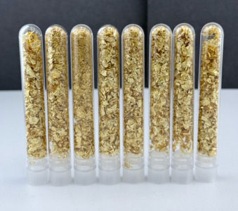 (8) Bottles Of Gold Flake/Leaf Gold