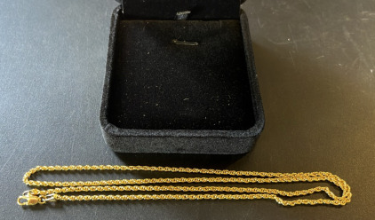 14Kt Thin Men&rsquo;s Gold Chain