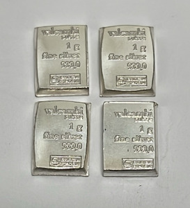 Valcambi Suisse Silver Bars, 1g Each, 999.0 Purity