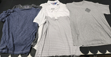 Assorted Men's Shirts Including Brands: Tommy Bahama, Pebble Beach, Cooper Jones, Pendleton