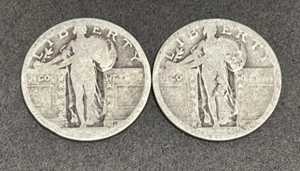 United States Mint Standing Liberty Quarter, 1916-1930, Silver Composition