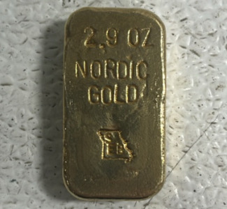 (1) 2.9oz Nordic Gold Bar -Unverified