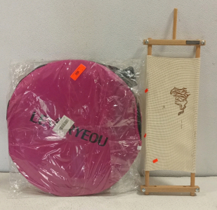 (1) Beach Umbrella, (1) Embroidery Scroll Frame