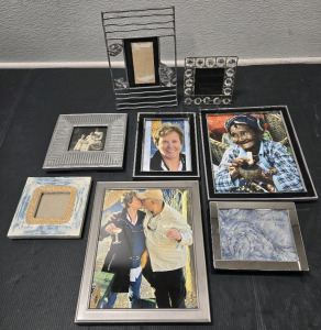 Assorted High Quality Picture Frames w/ Stands & Glass Covers