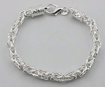 (1) Intricate Byzantine 925 Link Bracelet - 8"