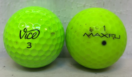 Neon Green Vice Golfballs