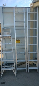 (4) Aluminum Ladders - (1) Werner 16' Extension Ladder (2) Louisville 16' Extension Ladders (1) Aluminum Step Ladder