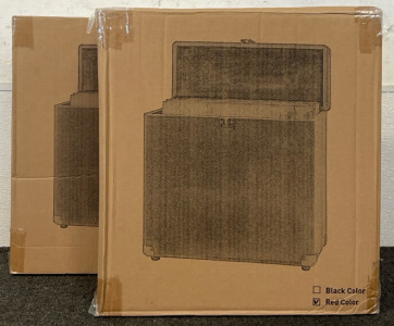 (2) Portable Vinyl Record Storage Cases