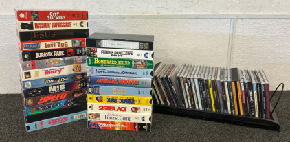 Movie VHS&rsquo;s And Music CD&rsquo;s