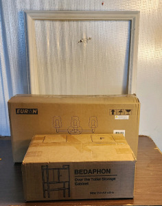 Euron Light Fixture, Bedaphon Over The Toilet Storage Cabinet, And Frames