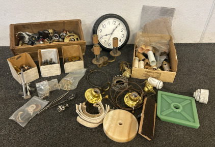 Honey Onyx Honed Round Basin For Bathroom Sink, Square Jade Green Stone, Various Lamp Sockets For Repairing Or Creating Custom Lighting Fixtures, Oil Lamps With Elctric Adapters, Flat Wahers and More Lamp Inprovements, and More