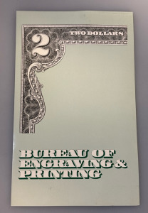 A Bureau Of Engraving & Printing Print 2 Dollar Bill