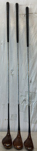 (3) Vintage Jim Gallagher Golf Clubs