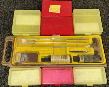 Rifle cleaning kit with Ammo box cases