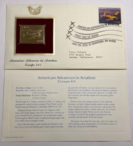 American Advances In Aviation Ercoupe 415 Stamp
