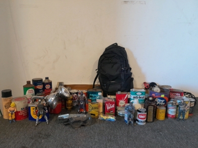 Large Variety of Antique and Newer Items Such As Oil Cans, Fishing Gear, Figures, Tools and More