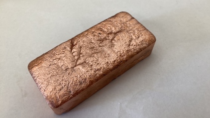 1Lb 3 Oz Hand Poured Copper Ingot