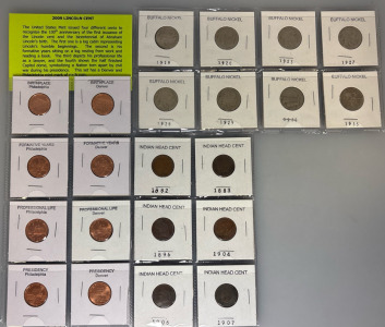 2009 Lincoln Cents, Indian Head Cents, And Buffalo Nickels